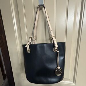 Michael Kors Black and Cream Shoulder Bag